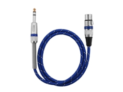 Cabo de microfone de áudio estéreo Slowmoose XLR fêmea de 3 pinos para macho de 6,35 mm para 1/4 de polegada, 1 m/3,28 pés