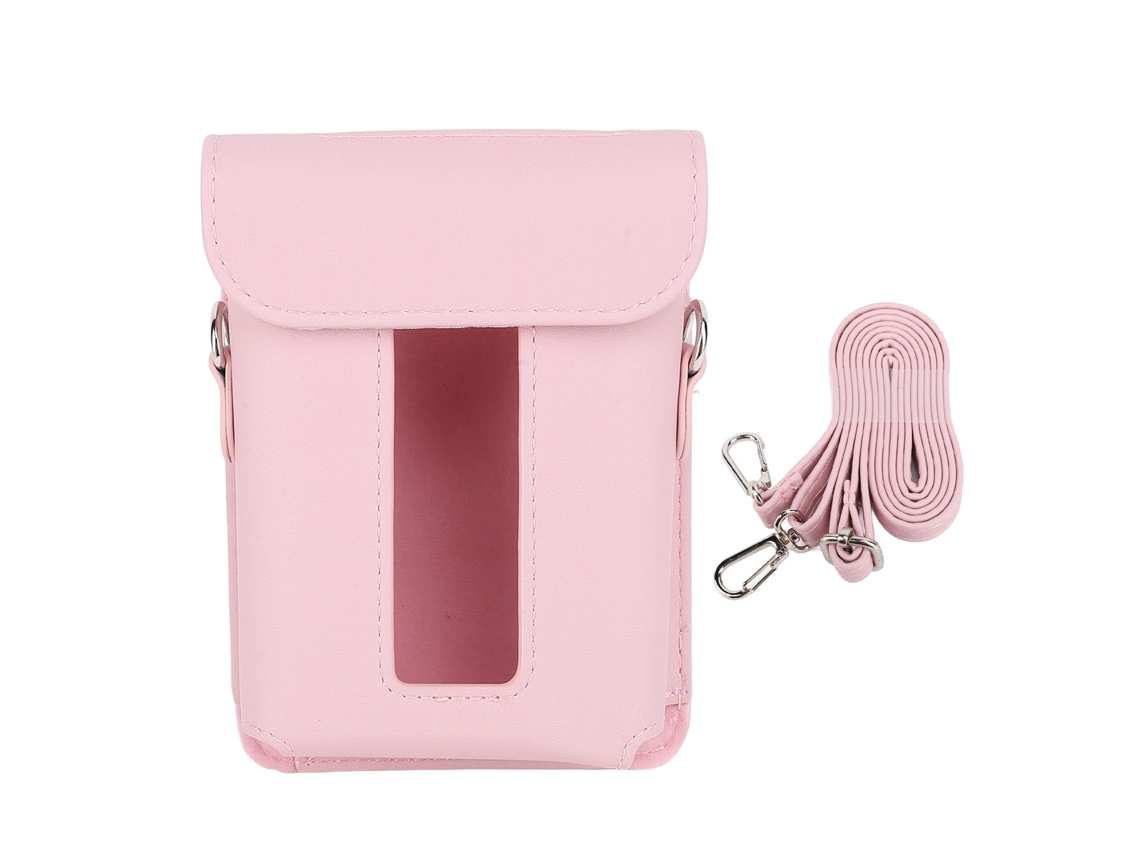 Carrying Case For Link 3 Pu Smartphone Printer Protective Case Cover Storage Bag With Shoulder Strap For Travel Pinkish LAXISCREED