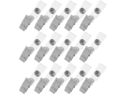 Ciieeo Conjunto de 40 Clipes Crachás de Metal com Pvc Transparente, Clipes Crachás Resistentes