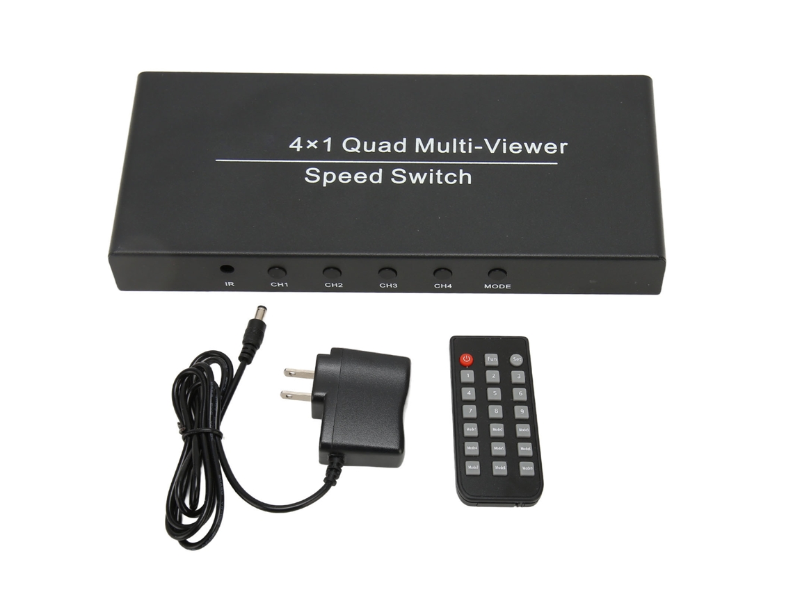 Switch Hdmi Multi view EOOCOO (4 Entradas e 1 Saída, Suporte a 1080p)