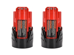 2pcs bateria li ion 12v 2500mah para milwaukee m12 48 11 2401 dural core com S/MARCA