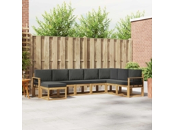 Vidaxl Conjunto De Sofás Para Exterior 8 Unid. Branco E Antracite