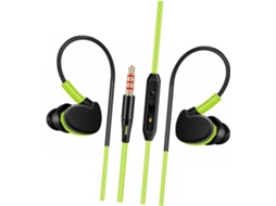 Fones De Com Plugue 3,5 Mm, Fio, Volume E Fone Para 1,2 M - Verde