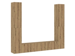Tv Cabinet Set, Tv Cabinet Sets Vidaxl Marrom Madeira Processada (n/a)