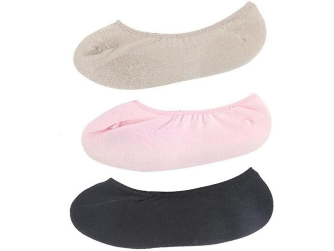 Meias Infantis Femininas De Cano Baixo Com Gel Hidratante, Em Algodão E Elastano.