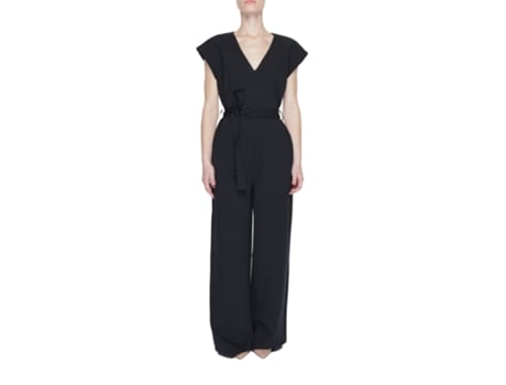Macacão De Mulher Vila Clothes Visivia V Neck Dc Poliéster Preto (44)