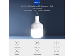 Aetheria lâmpada Led Recarregável Opple 4w 6500k Usb 1800mah Dimmável para Emergência Acampamento