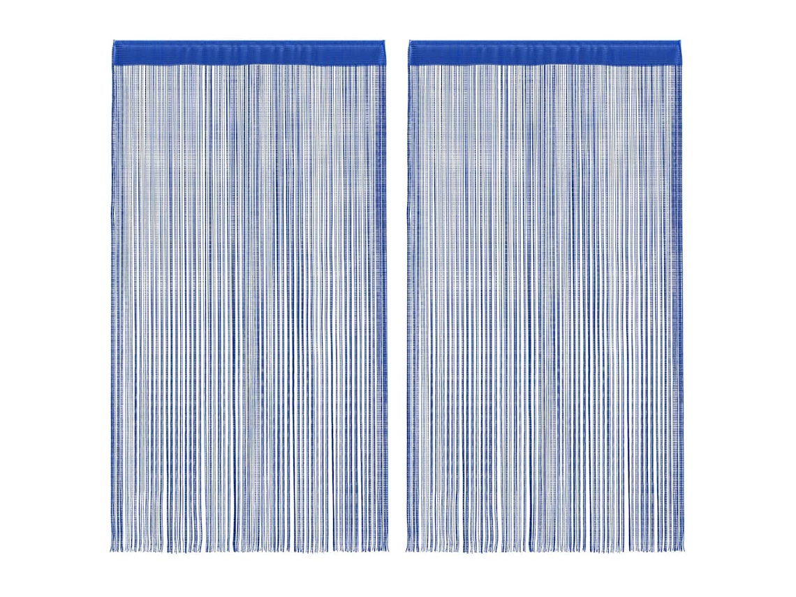 Vidaxl Cortinas De Fios 2 Pcs 100x250 Cm Azul
