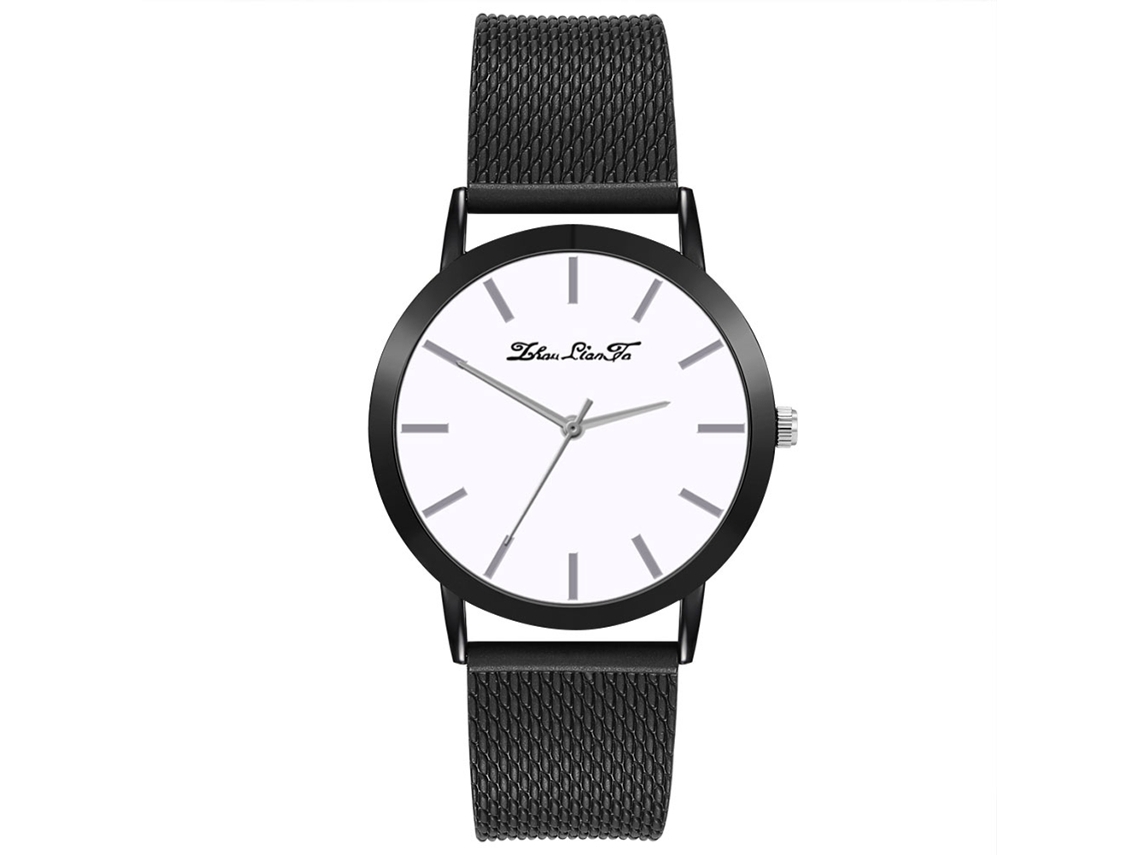 Reloj De Pulsera Analógico Para Hombre Zhoulianfa Con Dial Simple De Cuarzo (negro Y Blanco)