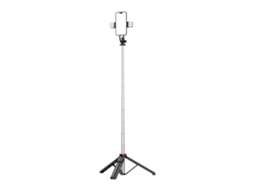 Selfie Stick telescópico com controle remoto, 1.3m, 2 luzes LED HURTEL
