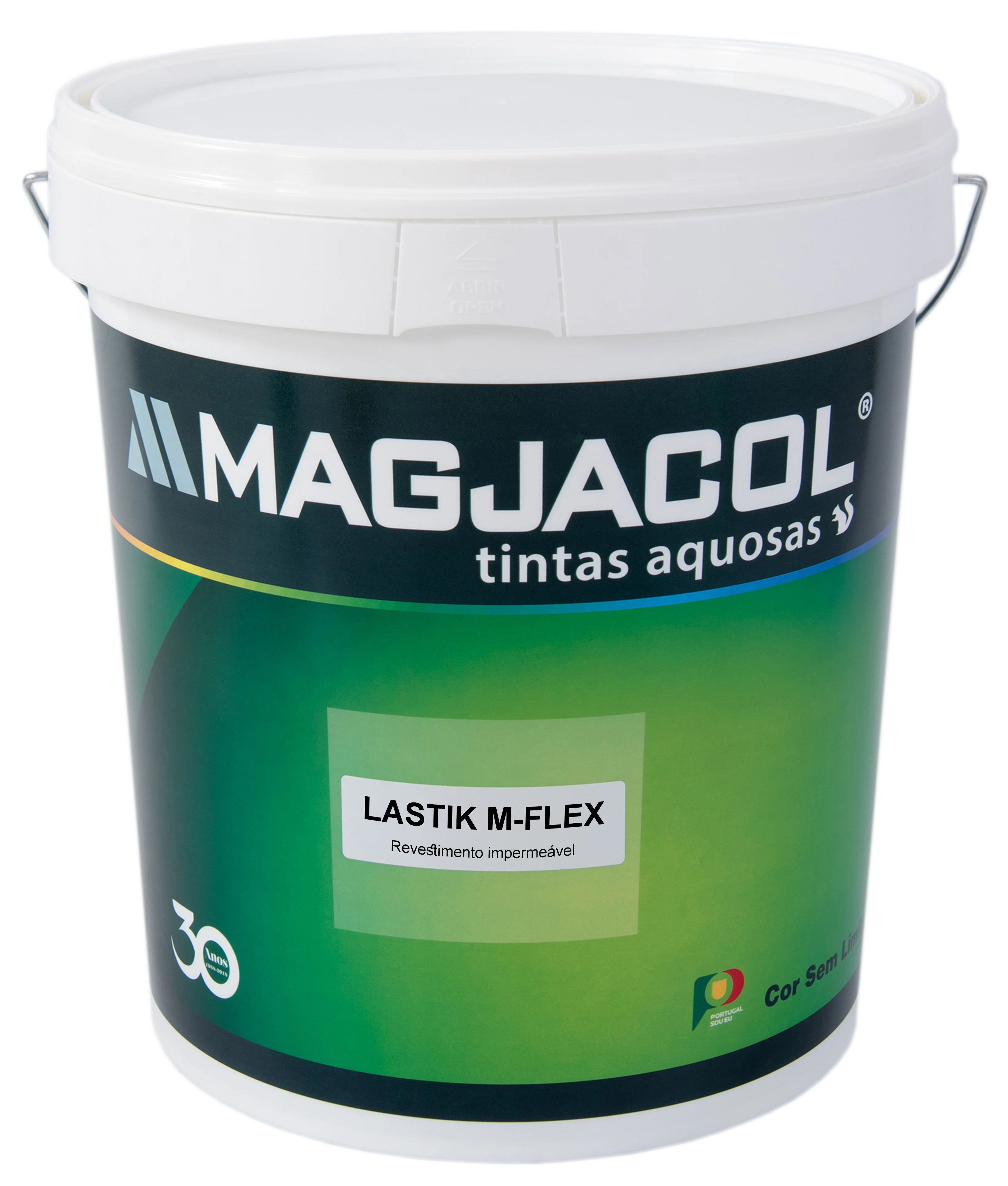 Pele Elástica Impermeabilizante Membrana Branca MAGJACOL para Terraços Caleiras e Telhados Lastik M-Flex 15L