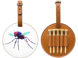 Bolsa para Armazenamento de Tees de Golfe Data Mosquito Virus, Preta Fácil de Transportar e Mais Eficiente P