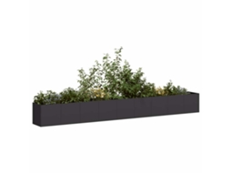 Vidaxl Vaso Floreira 360x40x40 Cm Aço Laminado A Frio Preto