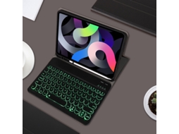 Lurelia Capa Com Teclado Bluetooth Para Ipad 9.7/2017/2018 Redondas Com Retroiluminação