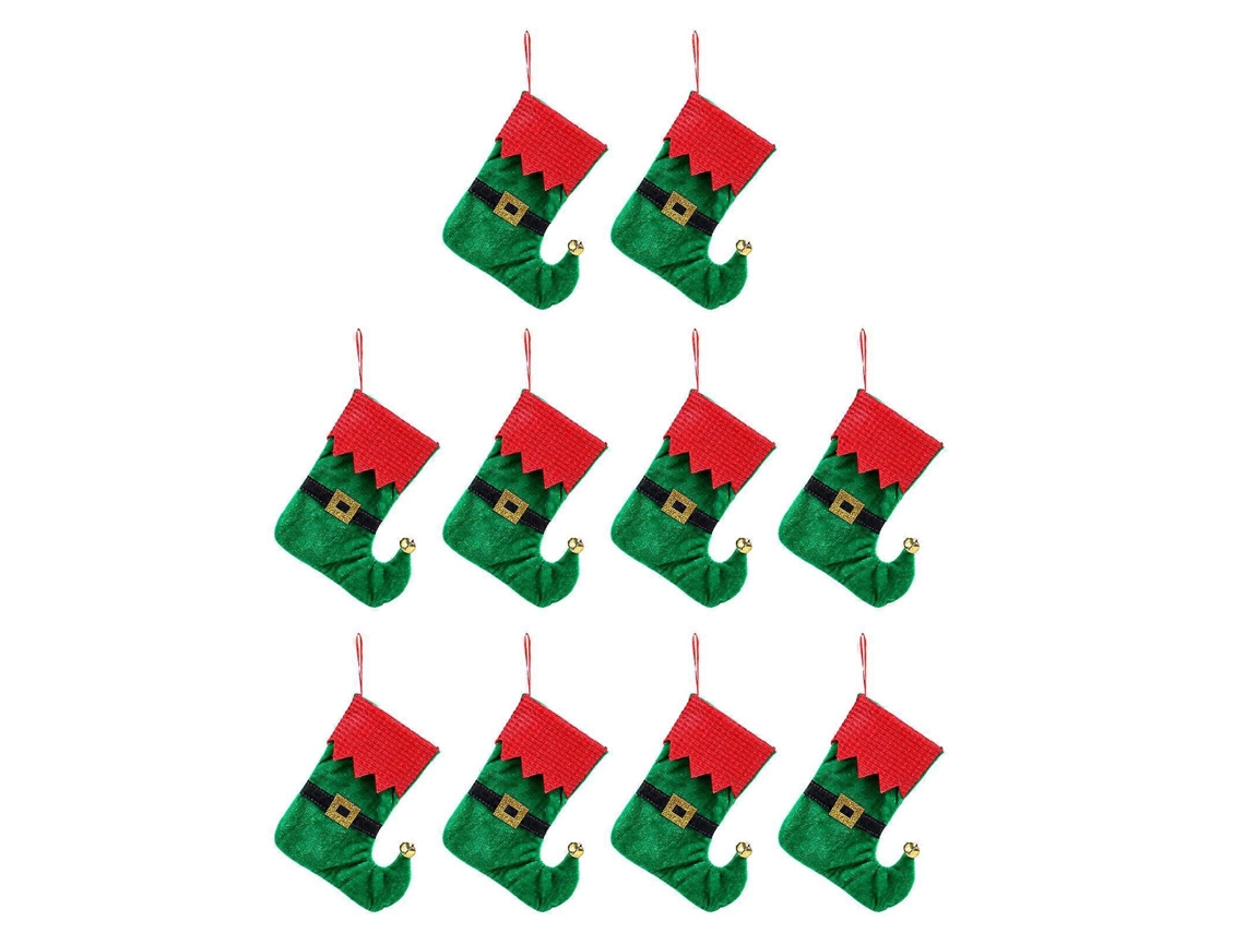 10 Meias De Natal Personalizadas Com Bolinhas, Ajustáveis ​​​​e Penduradas Para Decoração De Natal. Loja Olysi