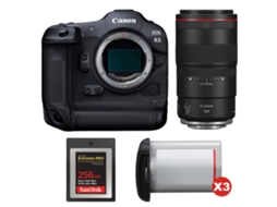 Eos R3 + Rf 100mm F/2.8 L Macro Is Usm + 1 Sandisk 256gb Extreme Pro Cfexpress Type B + 3 Canon Lp e19 + Ebook Pricedirect CANON