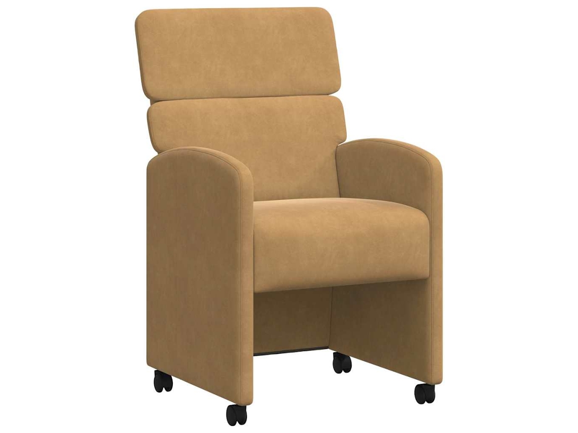 Conjunto de 2 Cadeiras de Jantar com Rodas Castanho 58x65x98 cm MAISON EXCLUSIVE