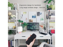 Lurelia Mini Teclado 2,4 Ghz, Bluetooth, Usb, Sem Fio, Qwerty, Touchpad, Cor Preto / Azul Para Pc, Tablet, Laptop, Ipad/ios