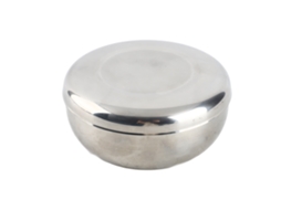 Tigela de Arroz de Aço Inoxidável com Tampa, Multiuso, Camada Única, 10x4cm, para Cozinha