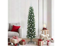 Vidaxl Árvore De Natal Artificial Verde 180 Cm Pvc E Aço E Plástico