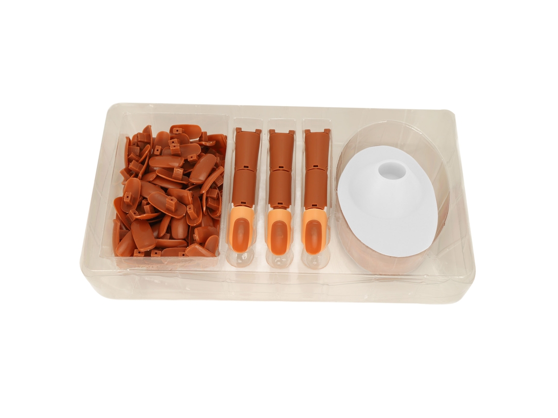 Manequim Rebe-finger Para Praticar Nail Art Com Flexíveis Articulações E Pontas Falsas Brancas Com Base