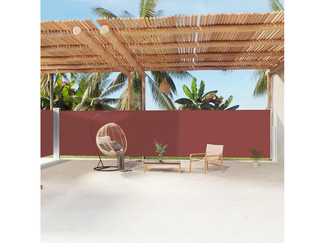 Vidaxl Toldo Lateral Retrátil 180x1200 Cm Castanho