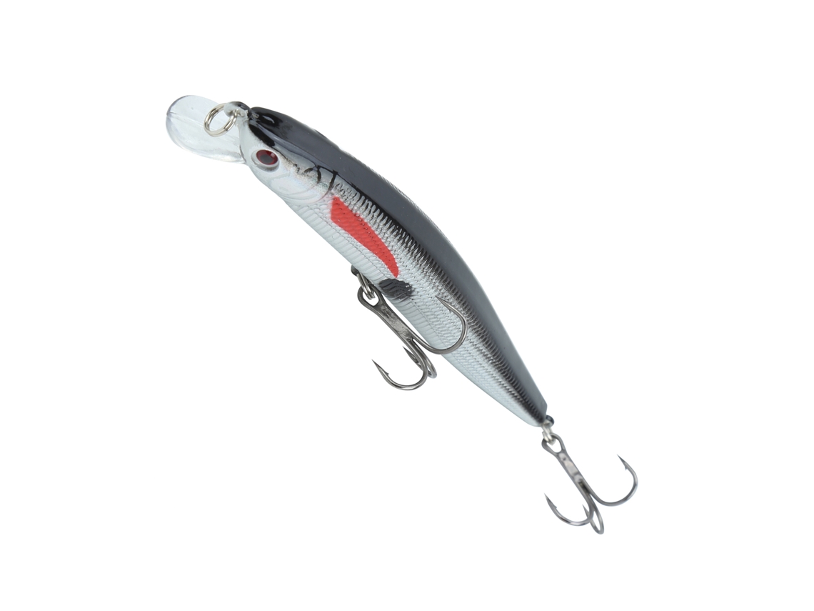 Isca Minnow Plástica com Gancho Treble 5pcs