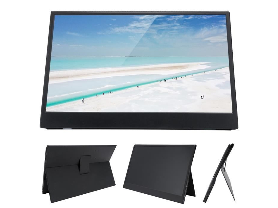 HURRISE Monitor Display 13 3 '' Ultrafino 1080P Full Hd Monitor Tela Dupla Usb C Ips Portátil para Jogos e Projetor de Vídeo com Som