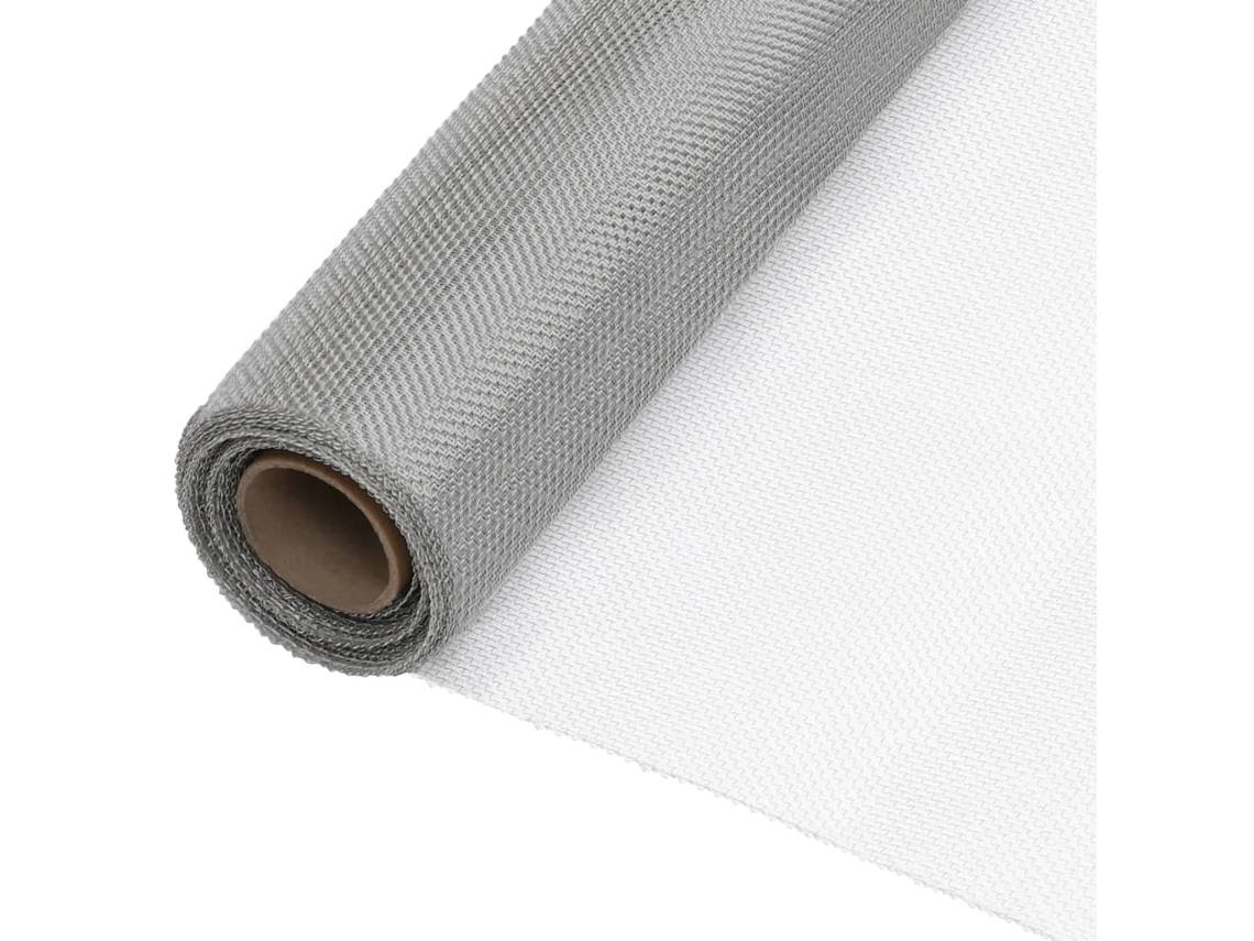 Vidaxl Rede De Malha 60x2000 Cm Aço Inoxidável Prateado