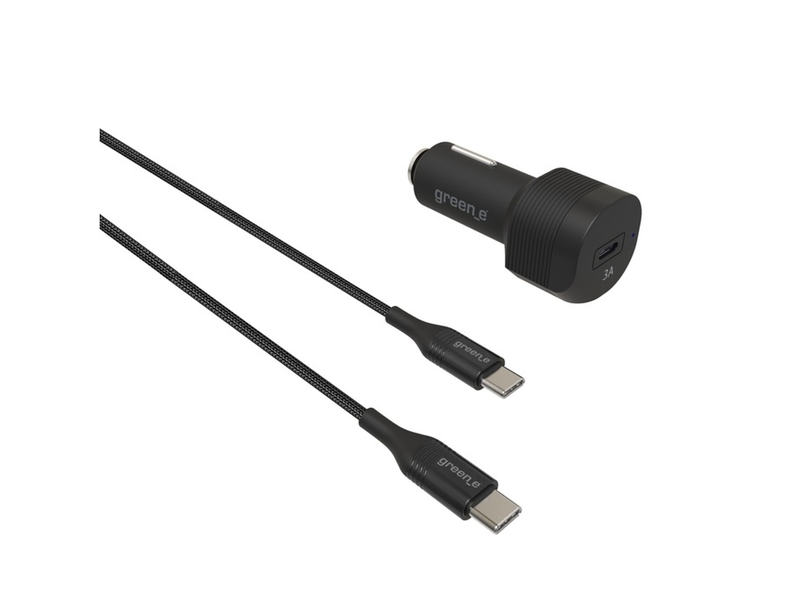 Carregador Automóvel Usb-C Pd GREENE Polímero Preto
