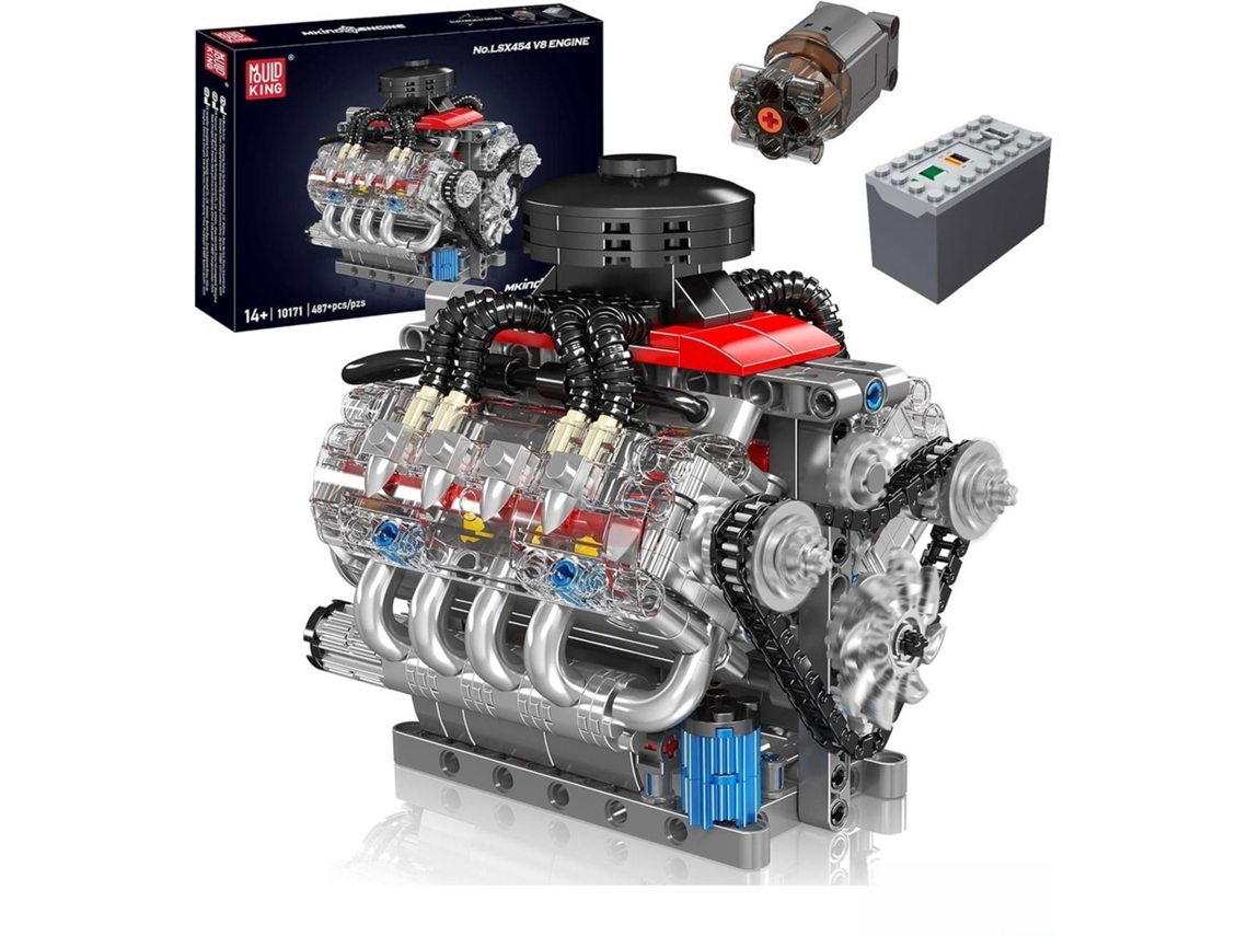 Mould King Chevy Lsx454 Motor V8 Motorizado 10171