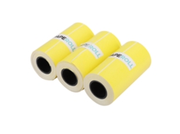Peças De Papel Térmico Adesivo Impermeável 56mm Para Impressora Peripage Amarelo