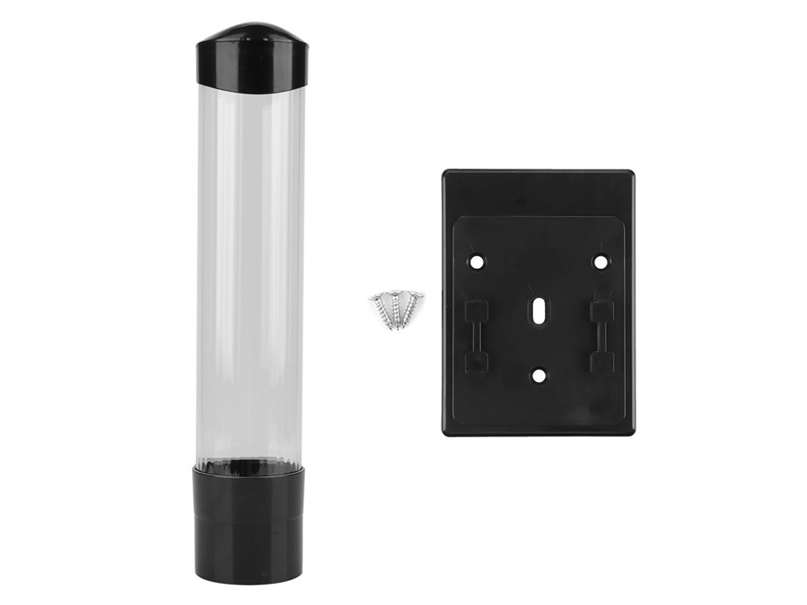 Dispensador De Copos De Papel E Plástico Com Botão De Um Toque 60-80 Copos Cor Preta