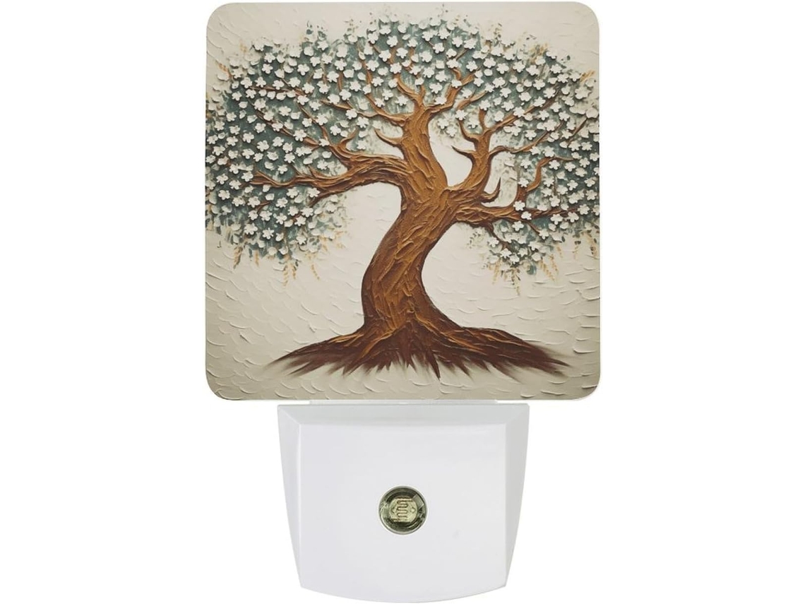 Luminária Noturna De Parede Led Com Plugue, Acendimento Automático, Sensor Crepuscular E De Acendimento Automático
