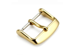 Fivela De Pino Aço Inoxidável Eletroplatada Relógio 12mm Ouro