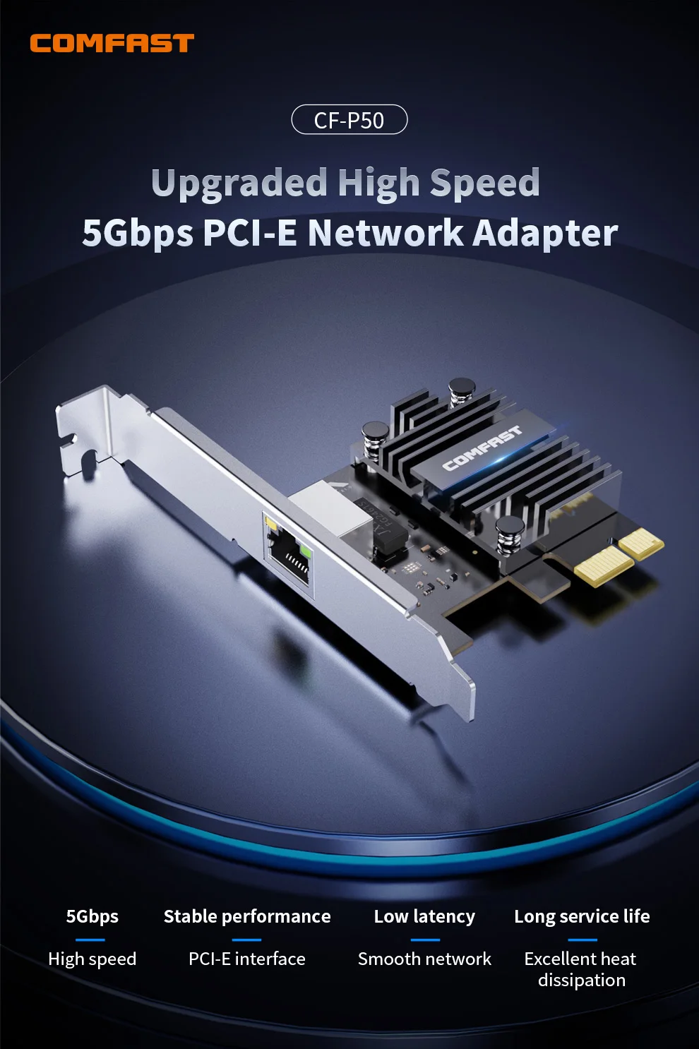 (48v Poe) Placa De Rede Pcie 5g Com Fio, Adaptador Wi-fi Gigabit De Alta Velocidade, Banda Dupla