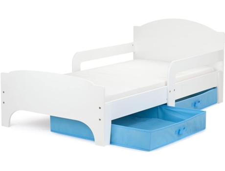Cama para Crianças Smart com Colchão Confortável e Gavetas. Branco LEOMARK