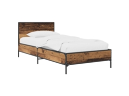 Conjunto 1 Estrutura De Cama Moderna Vidaxl Castanho Derivados De Madeira (80 X 200 Cm)