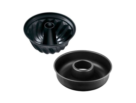 Forma Para Kouglofs E Forma Para Savarin Zenker Preto Metálico 25 E 28 Cm