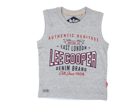 T-Shirt de Criança LEE COOPER Cinzento (XS)