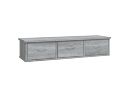 Wall Cabinet, Wall Cabinets Vidaxl Cinzeto Madeira Processada (90 Cm)