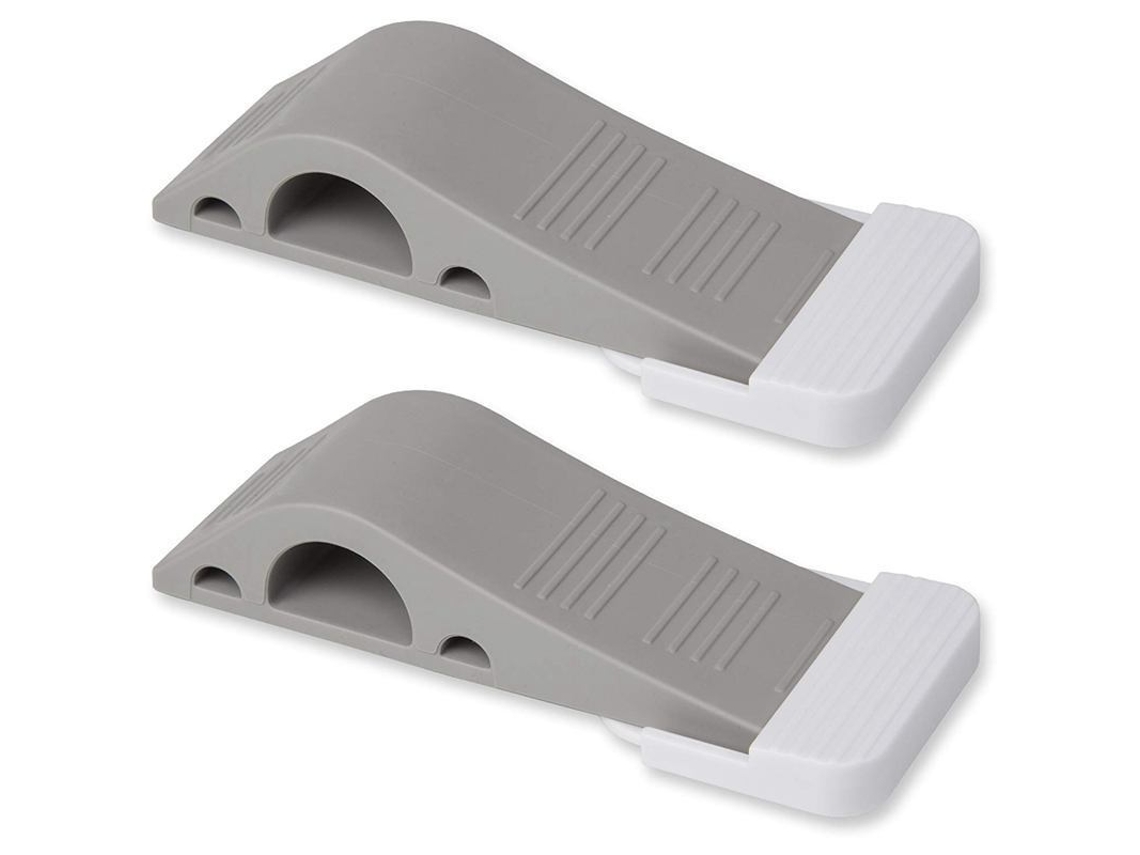2 Batentes De Porta De Borracha Com Suporte, Proteção Segura E Resistente Para Os Dedos.