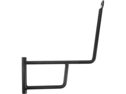 Suporte metálico para espelho retrovisor lateral de empilhadeira, com braço ajustável.