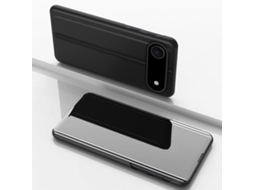 Capa De Couro Para Iphone 17 Air Com Suporte - Acabamento Espelhado E Aba Horizontal.