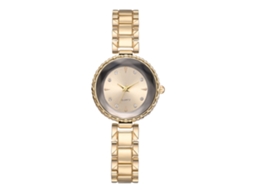 Relógio de Pulso Feminino Fashion com Quartzo e Pedras Brilhantes Dourado
