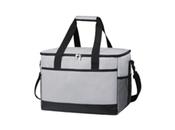 Bolsa Térmica Isolada De 35 Litros Com Múltiplas Camadas Para Retenção De Calor, Tecido Oxford Impermeável, Alça De Ombro, Cinza.