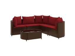 Garden Sofa Set, Garden Sofa Sets Vidaxl Marrom Rattan / Vime (n/a)