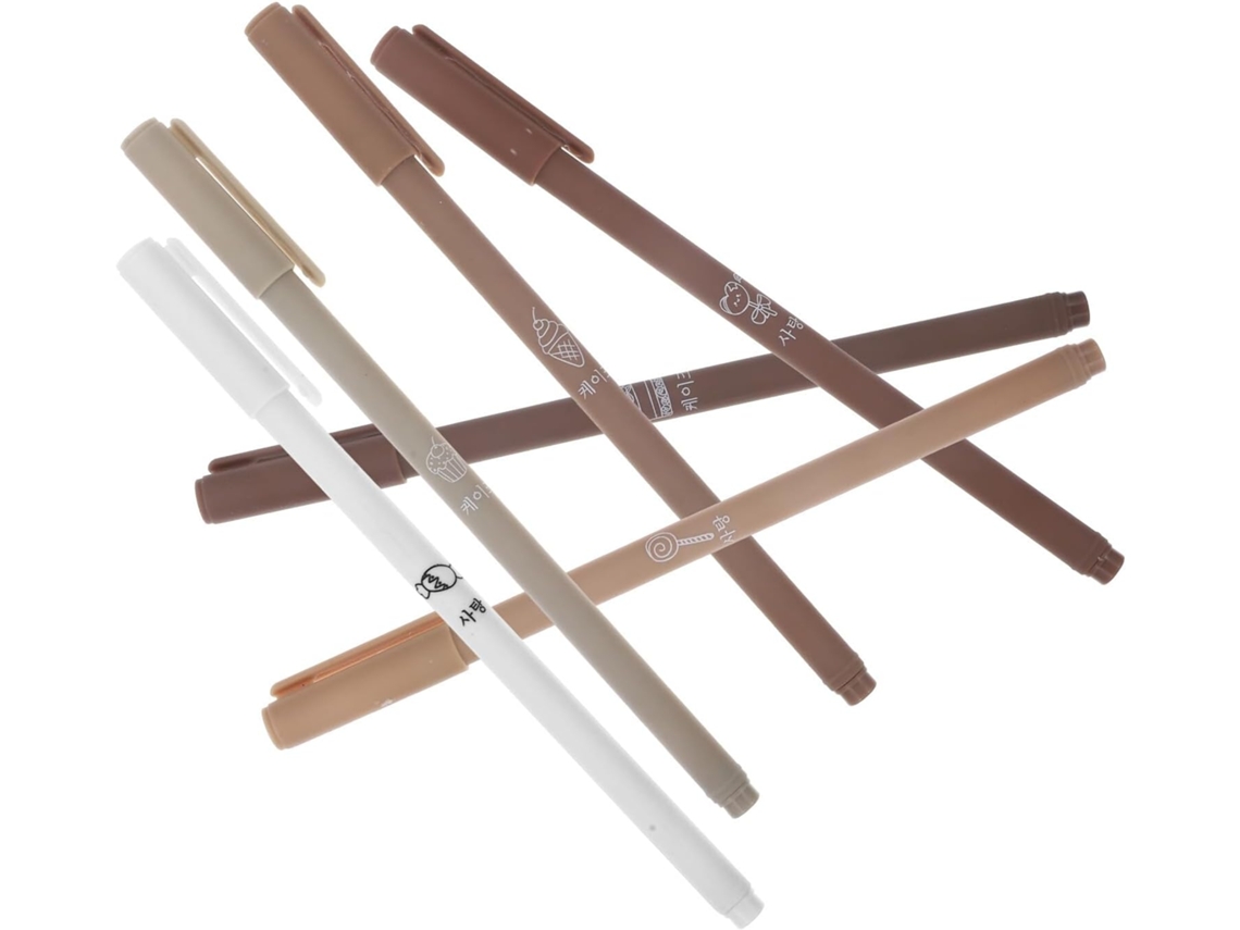 Conjunto De 6 Canetas Em Gel Pretas Para Estudantes, Ergonômicas,