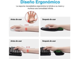 Conjunto De 3 Mousepads E Mousepads Com Apoio Para Os Pulsos, Design Ergonômico Olysi Shop