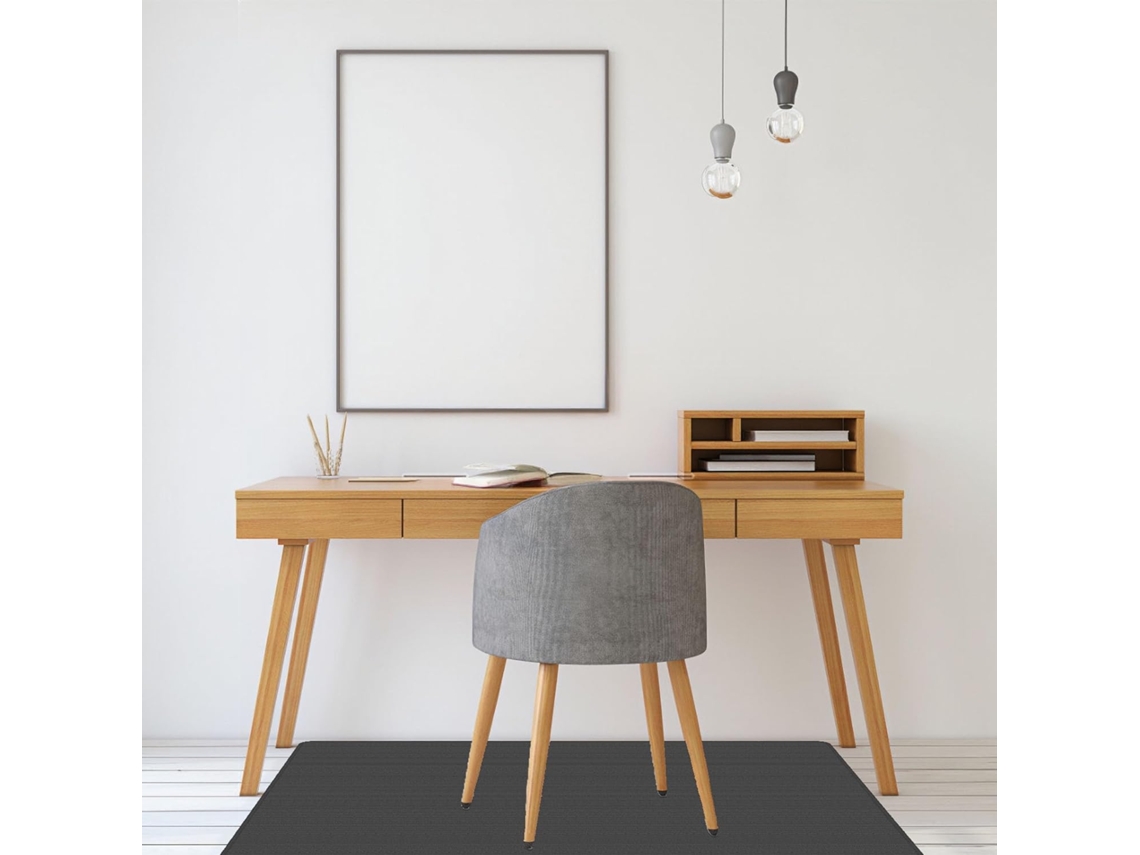 Tapete Protetor Piso 145 X 195 Cm Piso Parquet Laminado Cinza Cm,